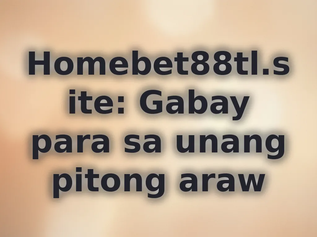 Homebet88tl.site: Gabay para sa unang pitong araw